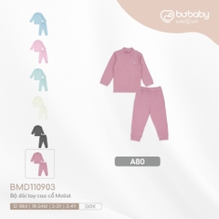 (1Y-4Y) Bộ dài tay cao cổ Molist BU Baby BMD110903 BMD110904 - Bubay bé trai - Bu baby bé gái - Bộ thu đông cho bé