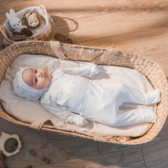 (NB-3M) Bộ dài tay cài chéo thu đông BU Mimo - Pure Cotton - BCT110802 | Quần áo Bubaby chính hãng