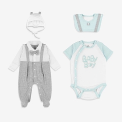 Set quà tặng cao cấp dành cho bé 100% sợi tự nhiên - Kèm hộp quà tặng bubaby - Set quà sơ sinh Bubaby - Gift Set Bubaby