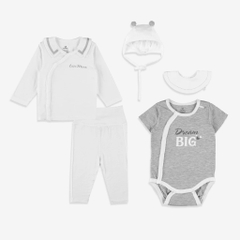 Set quà tặng cao cấp dành cho bé 100% sợi tự nhiên - Kèm hộp quà tặng bubaby - Set quà sơ sinh Bubaby - Gift Set Bubaby