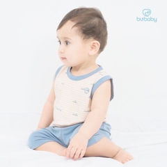 (6M-4Y) Bộ quần áo cổ tròn sát nách BU Bambus  BB016.01 Bubaby chính hãng cho bé trai và bé gái