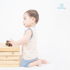 (6M-4Y) Bộ quần áo cổ tròn sát nách BU Bambus  BB016.01 Bubaby chính hãng cho bé trai và bé gái