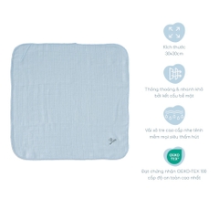 Set 3 khăn mặt Muslin mềm mại, thấm hút dành cho bé AMU100002 | BuBaby chính hãng