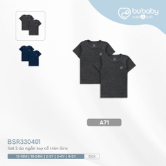 (6M-5Y) Set 2 áo ngắn tay cổ tròn Siro BSR330401 - BSR330403 | Quần áo BU Baby chính hãng
