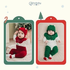 (0-18M) Bộ giáng sinh cho bé Bubaby - Kèm hộp quà tặng - Set quà noel cute cho bé - Bộ đồ Noel cho bé Quà noel cho bé