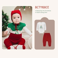 (0-18M) Bộ giáng sinh cho bé Bubaby - Kèm hộp quà tặng - Set quà noel cute cho bé - Bộ đồ Noel cho bé Quà noel cho bé