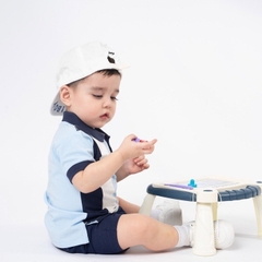 (6-9M) Áo Polo Cộc Tay, Dài tay BPN330301 cho bé trai, bé gái chất liệu Sợi Tre Cotton cao cấp BU Baby | Chính hãng