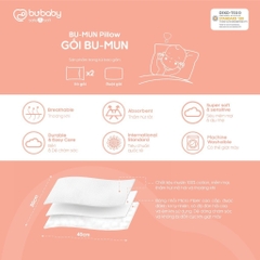 Gối cho bé AMU050001 chất mềm mại mặt vải muslin thấm hút BUbaby  | BUbaby chính hãng