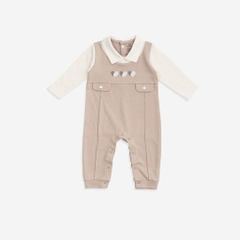 (NB-12M) Body đồ liền thân dài tay cổ Peterpan Gloute mùa Thu êm cho bé BU Cotton BCT210302| BU Baby chính hãng