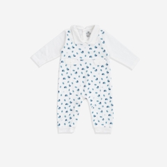 (NB-12M) Body đồ liền thân dài tay cổ Peterpan Gloute mùa Thu êm cho bé BU Cotton BCT210302| BU Baby chính hãng