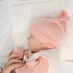 Gối cho bé AMU050001 chất mềm mại mặt vải muslin thấm hút BUbaby  | BUbaby chính hãng