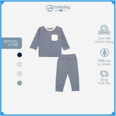 (12M-4Y) Bộ dài tay cài vai BuBaby cho bé chất liệu sợi tre cotton - Bamco BBC110104 | Quần áo chính hãng