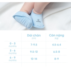 (0-6M) Giày vải sợi tre thay thế tất sơ sinh Bubaby ABB4200NS ABB420000 | Phụ kiện BUbaby chính hãng