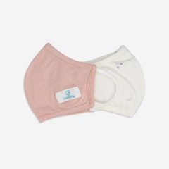 Set 02 Khẩu Trang cho bé vải Sợi Tre Đan Mạch BA059 Bambus kháng khuẩn tự nhiên BUBaby  - Phụ kiện chính hãng Bubaby