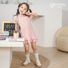 (1Y-5Y) Váy ngắn tay bèo gấu, váy liền sát nách cổ Polo BU Baby Ponie BPN53BG00 BPN540300 | Váy Bubaby chính hãng