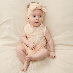 (1M-12M) Bộ đồ liền thân sát nách cổ tròn Túi ốp Bambus Iconic 2 - Bambus BBB2404A1 | Quần áo chính hãng BuBaby