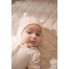 BU Baby (0-12M) Mũ Buộc dây Quả bông ABC1943QB Muda cho bé trai, bé gái  sơ sinh - Bamco  - Mũ bu baby - Mũ Bu sơ sinh