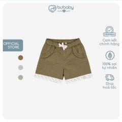 BuBaby Quần đùi bé gái túi bèo cách điệu cho bé từ 1 đến 5 tuổi - Pure Cotton BCT4331TB | Bu Baby Chính Hãng