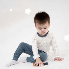 BuBaby Bộ quần áo dài tay cài vai Twinkle - Bambus BBB110107 | Bu Baby Chính Hãng