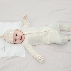 BuBaby Bộ dài tay cài giữa Iconic sợi tre co giãn thoải mái thuận tiện cho bé BBB1102NS | Bu Baby Chính Hãng