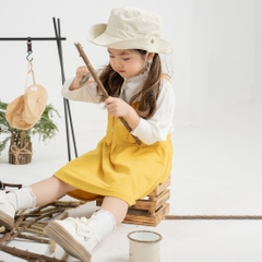 BuBaby Set váy yếm kèm áo dài tay bé gái - Terry BBC613100 | Bu Baby Chính Hãng
