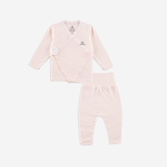 BuBaby Bộ dài tay cài chéo cho bé sơ sinh chất vải thoải mái, co giãn  - Siro BSR110802 | Bu Baby Chính Hãng