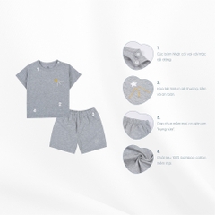 BuBaby Bộ quần áo ngắn tay cài vai Twinkle - Bamco BBC130108 | Quần áo Bu Baby chính hãng