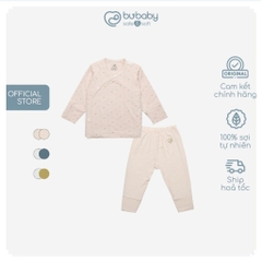 BuBaby Bộ quần áo dài tay cài chéo bao tay chân lật Glory - Bambus BBB110807 | Bu Baby Chính Hãng