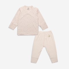 BuBaby Bộ quần áo dài tay cài chéo bao tay chân lật Glory - Bambus BBB110807 | Bu Baby Chính Hãng