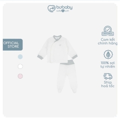 BuBaby Bộ quần áo dài tay cài chéo liền tất chân chần bông - BU Quilted BBS110800 | Quần áo Bu Baby chính hãng