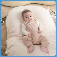 (NB-12M) Body đồ liền thân dài tay cổ Peterpan Gloute mùa Thu êm cho bé BU Cotton BCT210302| BU Baby chính hãng