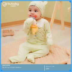 (NB-3M) Bộ dài tay cài lệch Bambus in họa tiết kỷ vật - BBB110700 | Quần áo BU Baby chính hãng