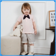 (12M-5Y) Quần short, Quần đùi túi bèo Kaki cho bé gái - BCT4331TB | Quần áo BU Baby chính hãng