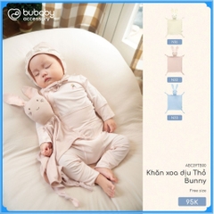(Freesize) Khăn xoa dịu Thỏ bunny và Vịt con Bubaby Bamboo cotton | Phụ kiện BU Baby chính hãng