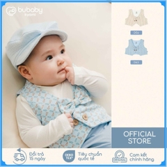 (1M-18M) Áo gile + nơ cổ Iconic 1 Bubaby Cotton BCT3900NC | Quần áo chính hãng