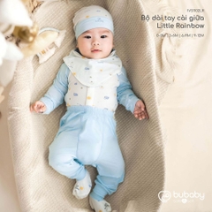 BU Baby (0M-12M) Bộ dài tay cài giữa Little Rainbow Bubaby Viscose IVS1102LR | Body Chính hãng