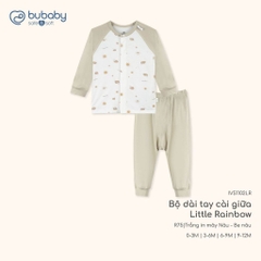 BU Baby (0M-12M) Bộ dài tay cài giữa Little Rainbow Bubaby Viscose IVS1102LR | Body Chính hãng