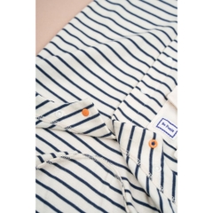 BU Baby (0M-12M) Body đùi ngắn tay cổ thủy thủ Bubaby Cotton PCT235301 | Sơ sinh Chính hãng