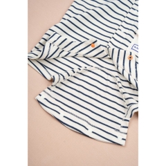 BU Baby (0M-12M) Body đùi ngắn tay cổ thủy thủ Bubaby Cotton PCT235301 | Sơ sinh Chính hãng