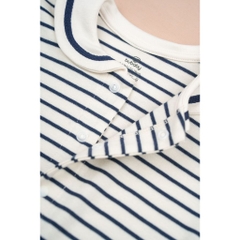 BU Baby (0M-12M) Body đùi ngắn tay cổ thủy thủ Bubaby Cotton PCT235301 | Sơ sinh Chính hãng