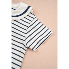 BU Baby (0M-12M) Body đùi ngắn tay cổ thủy thủ Bubaby Cotton PCT235301 | Sơ sinh Chính hãng