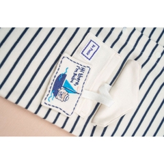 BU Baby (0M-12M) Body đùi ngắn tay cổ thủy thủ Bubaby Cotton PCT235301 | Sơ sinh Chính hãng