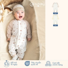 BU Baby (0M-9M) Body dài tay cài giữa Little Rainbow BU Viscose IVS2102LR | Sơ sinh chính hãng