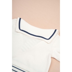 BU Baby (0M-12M) Body chip ngắn tay cổ thủy thủ Bubaby Cotton PCT235300 | Body Sơ sinh Chính hãng