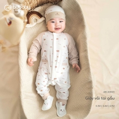 BU Baby (0-9M) Giày vải tai gấu thay thế tất sơ sinh Bamboo Cotton ABC420022 | Phụ kiện chính hãng