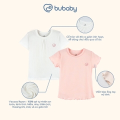 BU Baby (6M-5Y) Set 2 áo ngắn tay cổ tròn , áo 2 dây bé gái thoáng mát thời trang mùa hè | Chính hãng