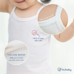 BU Baby (6M-5Y) Set 2 áo ngắn tay cổ tròn , áo 2 dây bé gái thoáng mát thời trang mùa hè | Chính hãng