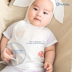 BU Baby (0M-9M) Bộ ngắn tay cài chéo thời trang hè Little Sunshine in nấm và sư tử nhí cho bé IVS130