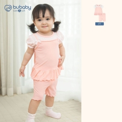 BU Baby (6M-5Y) Bộ ngắn tay cài sau Thời trang hè cho bé gái Bubaby Viscose IVS1310BG | Chính hãng
