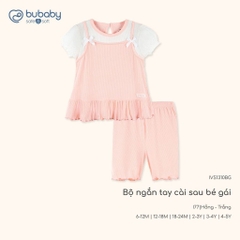 BU Baby (6M-5Y) Bộ ngắn tay cài sau Thời trang hè cho bé gái Bubaby Viscose IVS1310BG | Chính hãng
